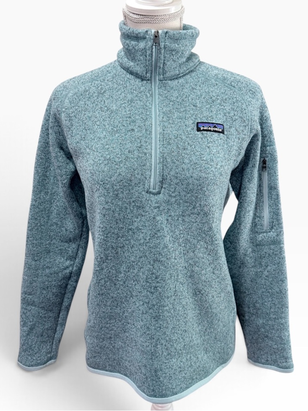 Patagonia Better Sweater Women’s Quarter Zip Turquoise Blue Size Medium